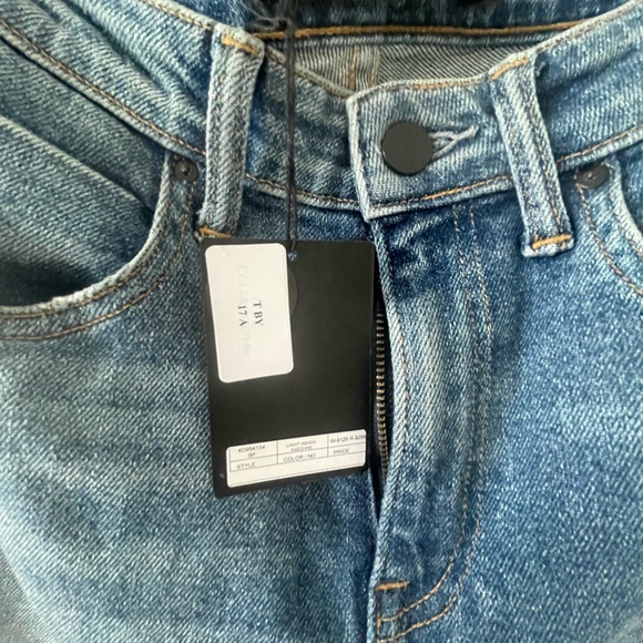 Alexander Wang T slim fit jeans high rise light wash denim - Picture 4 of 4